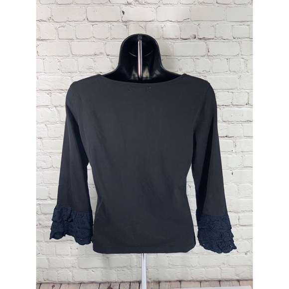 Unbranded black longsleeve with lace cuffs size s - Picture 7 of 7